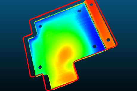 手机屏蔽罩的平面度检测