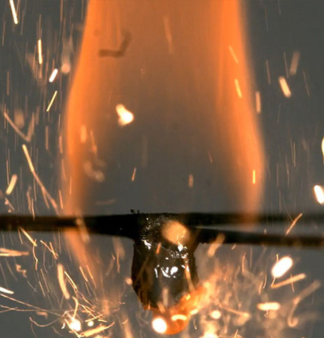 含能液滴材料燃烧观测